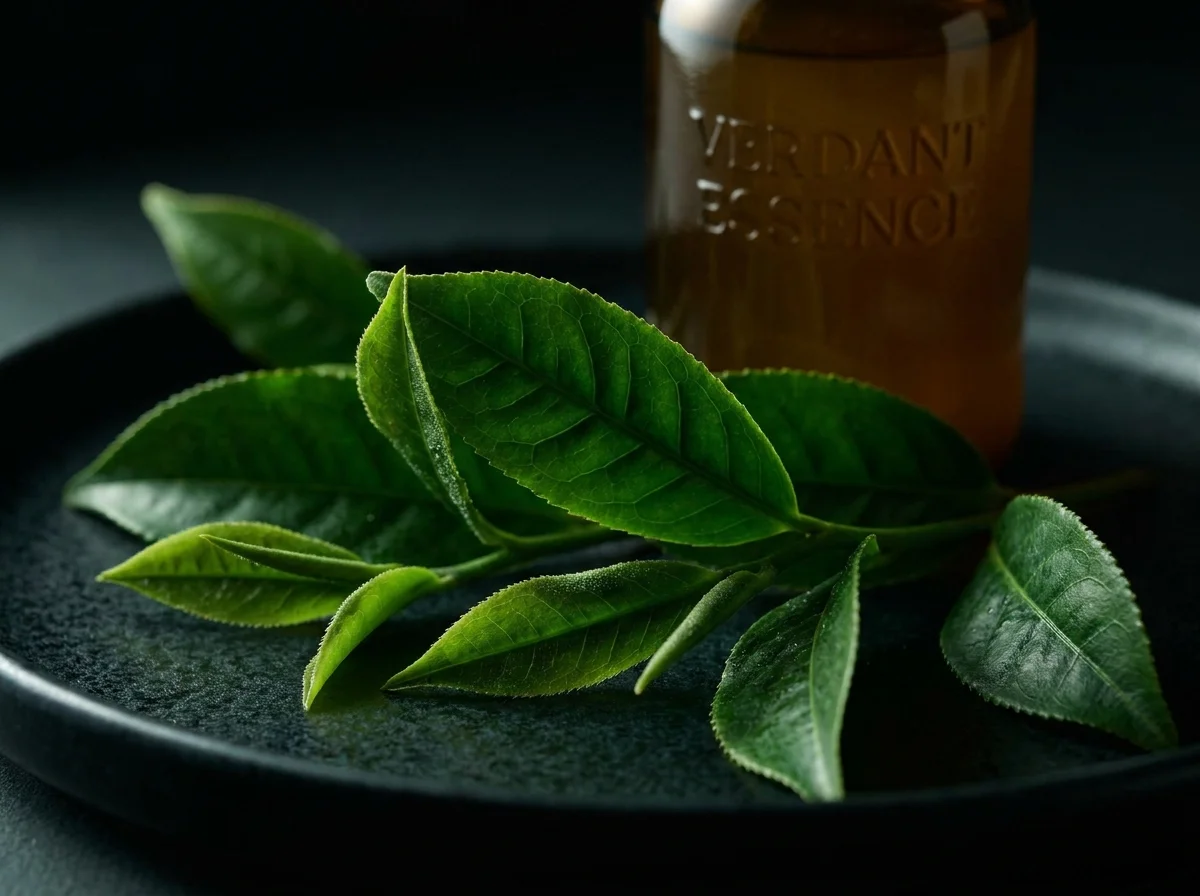 Green tea leaves
